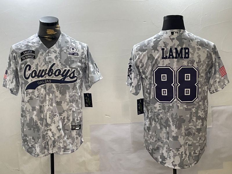 Men Dallas Cowboys #88 Lamb Nike Arctic Camo 2024 Salute to Service Limited NFL Jersey style 6->dallas cowboys->NFL Jersey